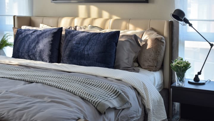 Gorgeous bedroom at Olympus Grand Crossing in Katy, Texas
