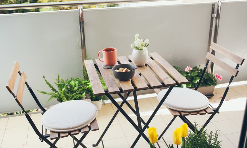 Private balcony at Diggs Circle Townshomes in La Plata, Maryland