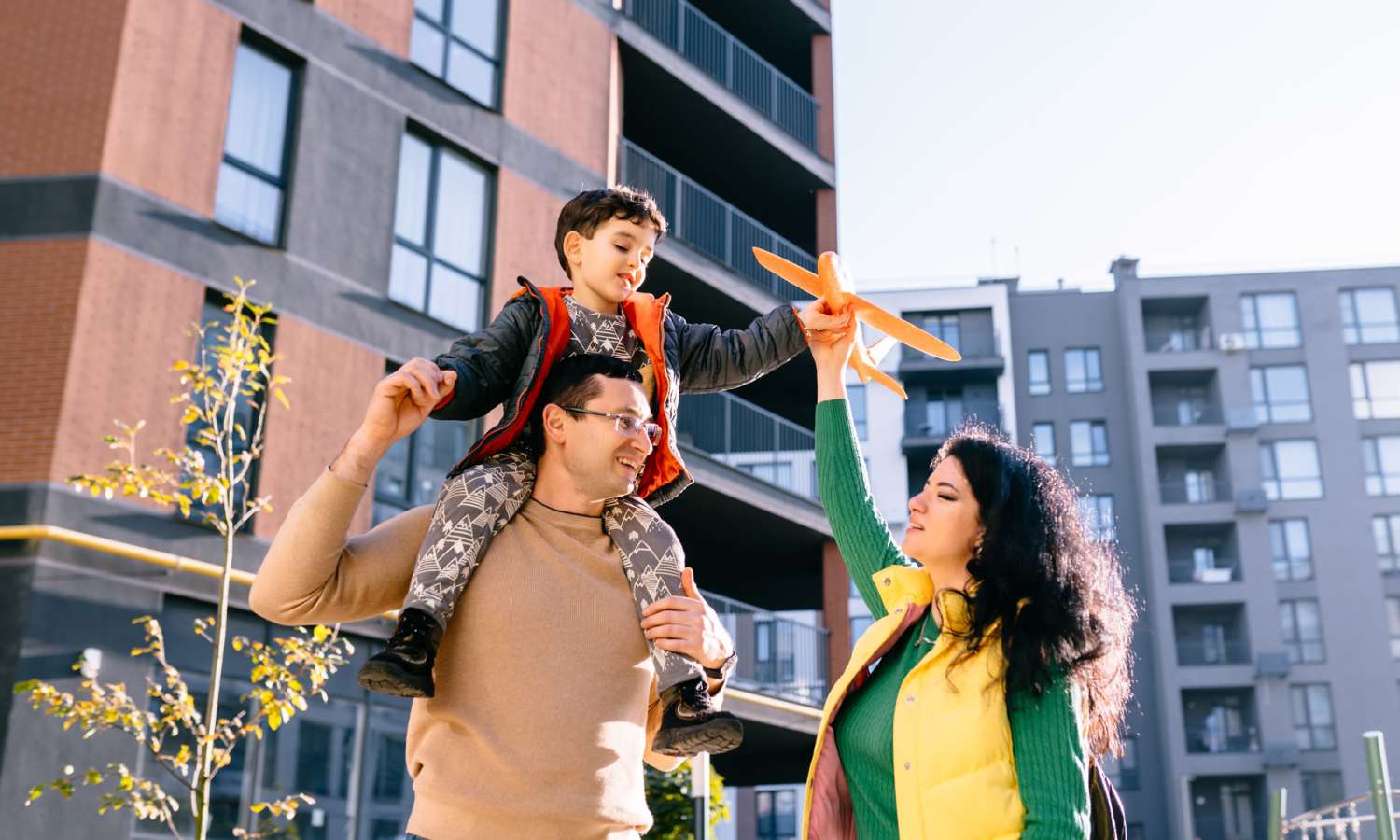 Happy family near Henry Heights in Austin, Texas