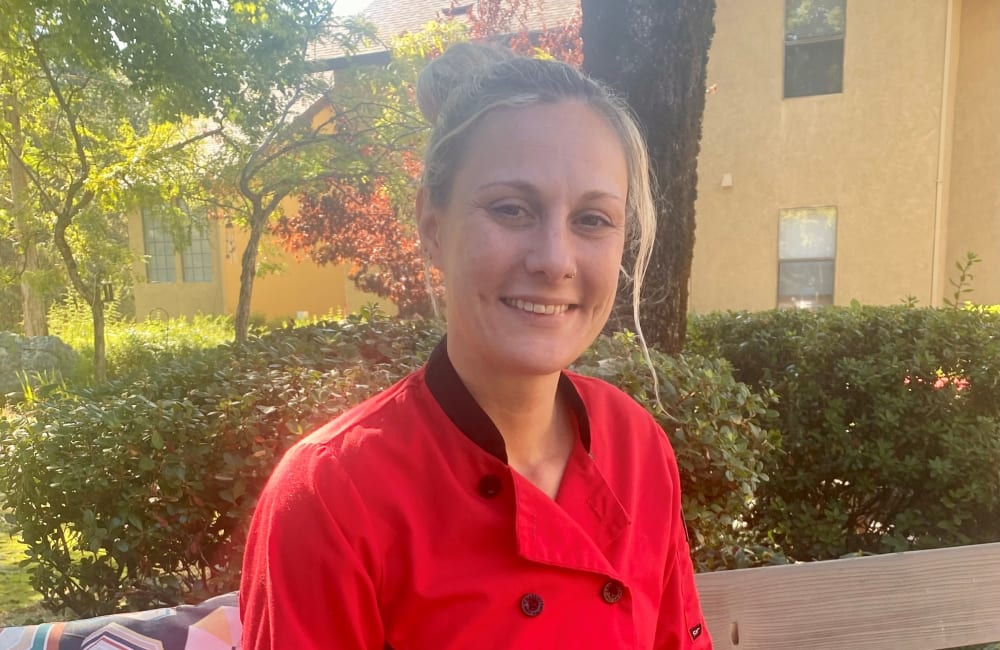 Chef Bonnie at Hilltop Commons Senior Living in Grass Valley, California