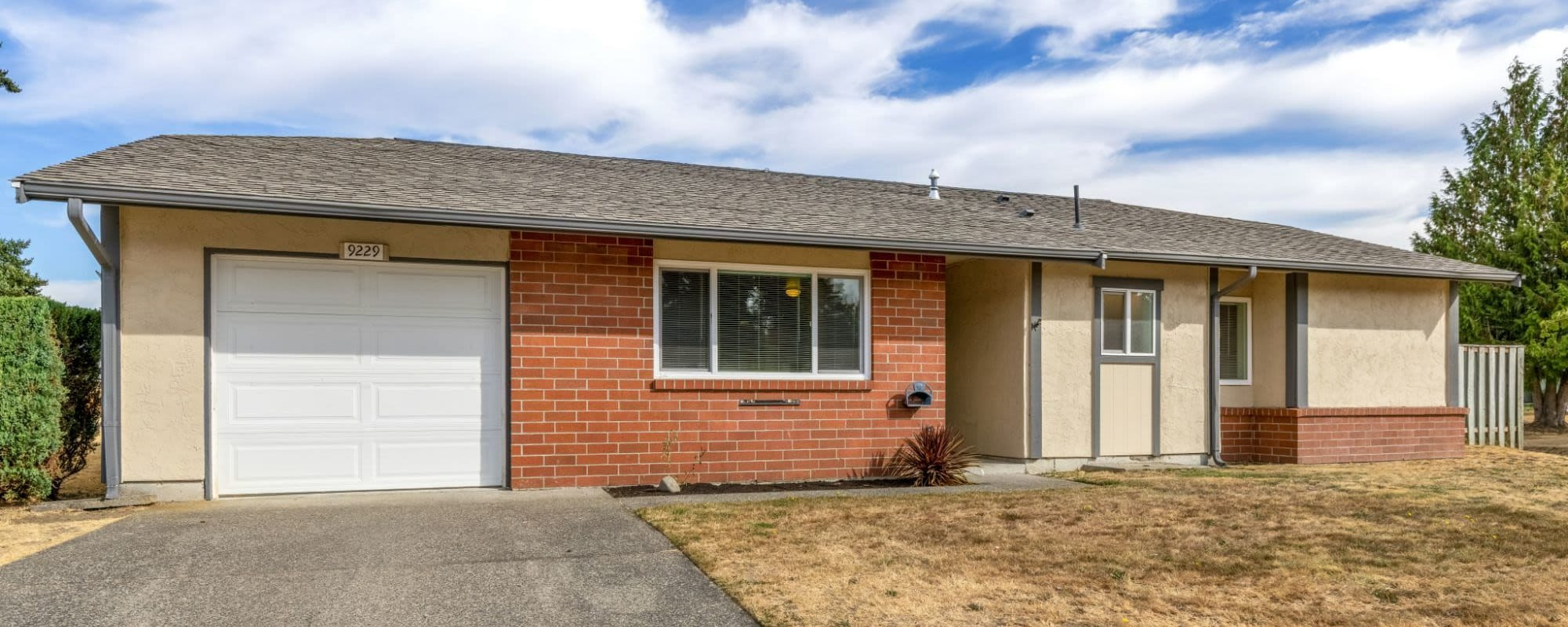 View of front of a house at Evergreen in Joint Base Lewis McChord, Washington