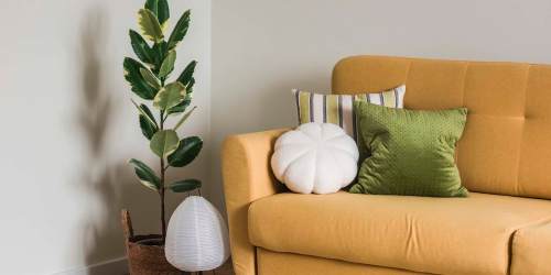 Living room with couch at Skyview Terrace Apartments in New Orleans, Louisiana