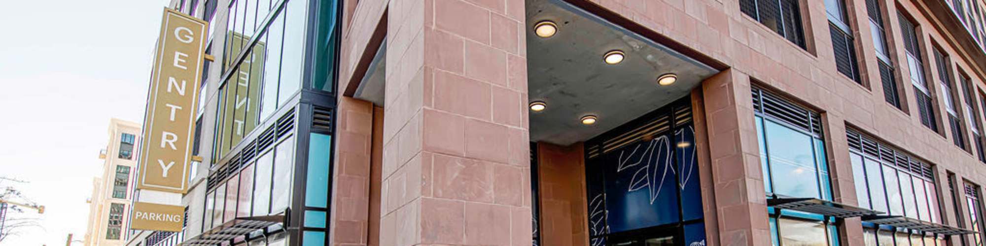 Street view of entrance to Gentry in Atlanta, Georgia