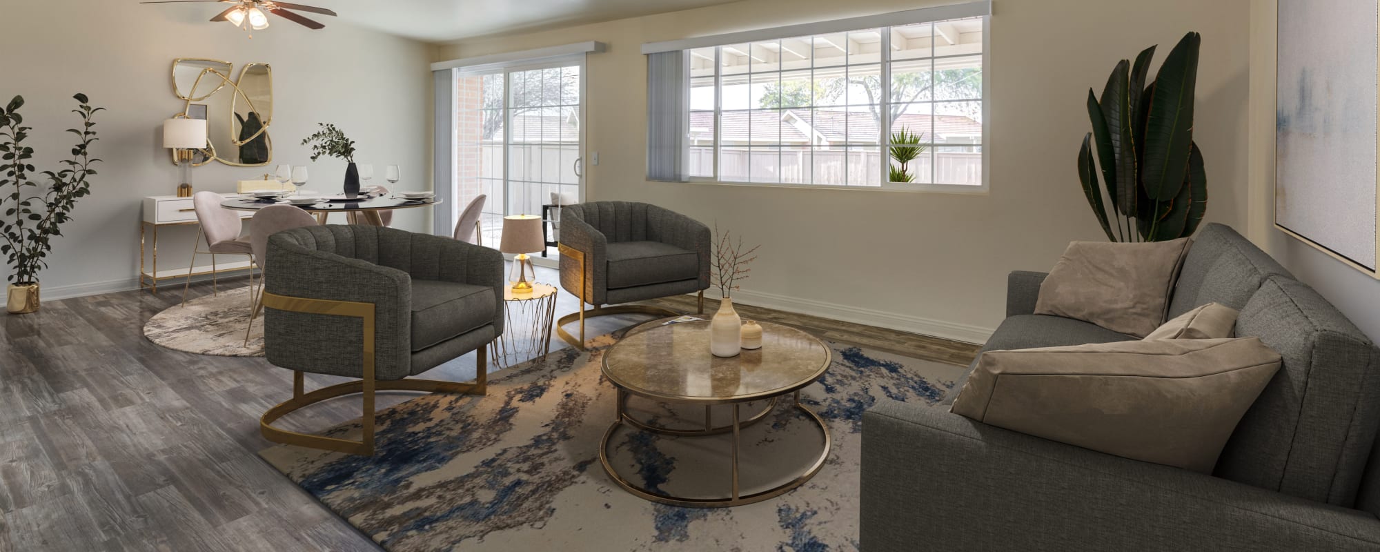 A cozy living area at El Centro New Fund Housing (Officers) in El Centro, California