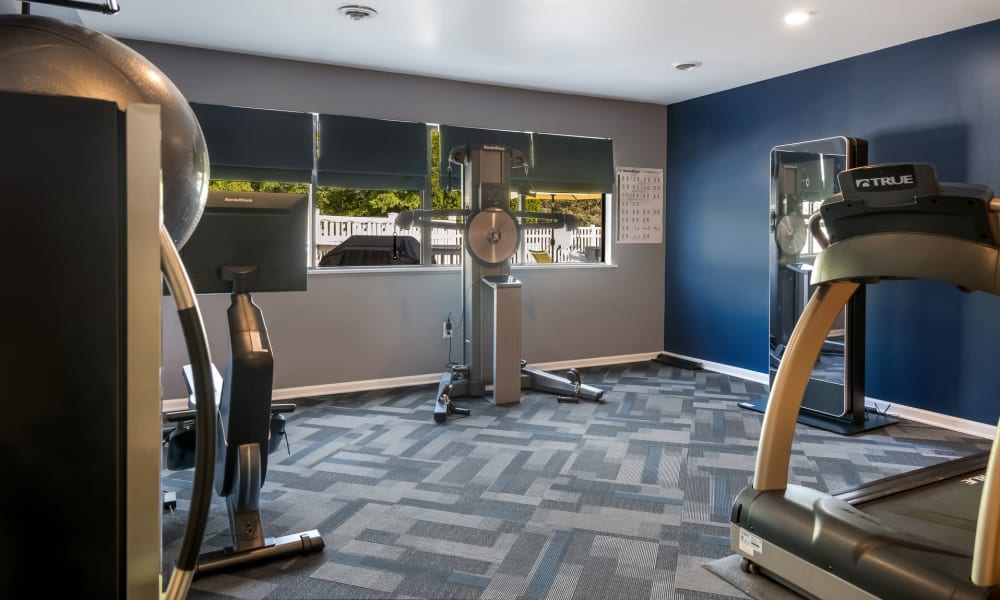 Fitness center at Waters Edge Apartments in Lansing, Michigan