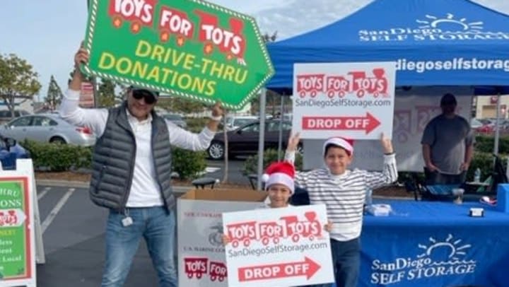 Toys for tots drive up event 