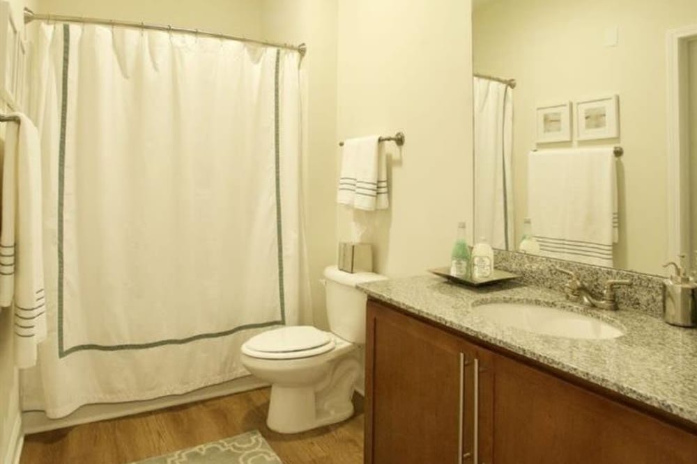 Bathroom at Encore North | Apartments in Greensboro, North Carolina