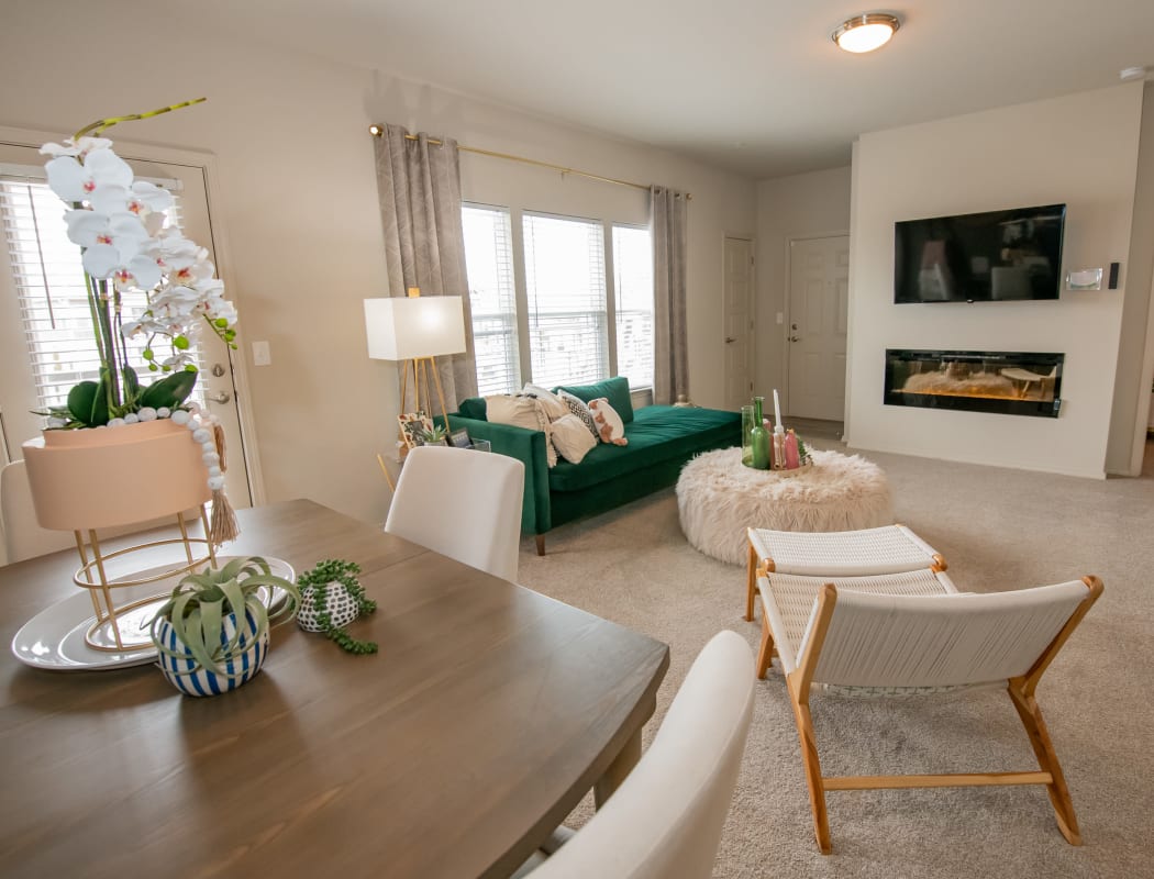 Spacious living rooms with natural light at Cedar Ridge in Tulsa, Oklahoma