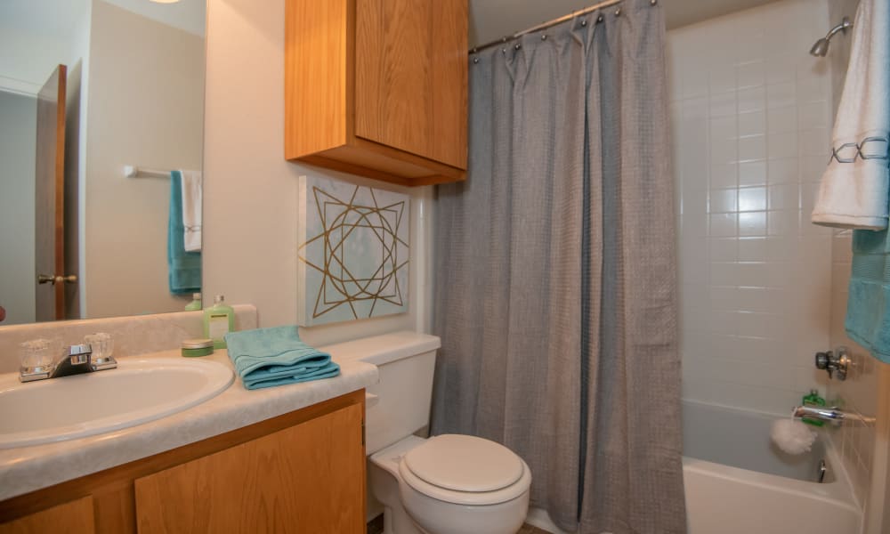 Bathroom at Sunchase Ridgeland Apartments in Ridgeland, Mississippi