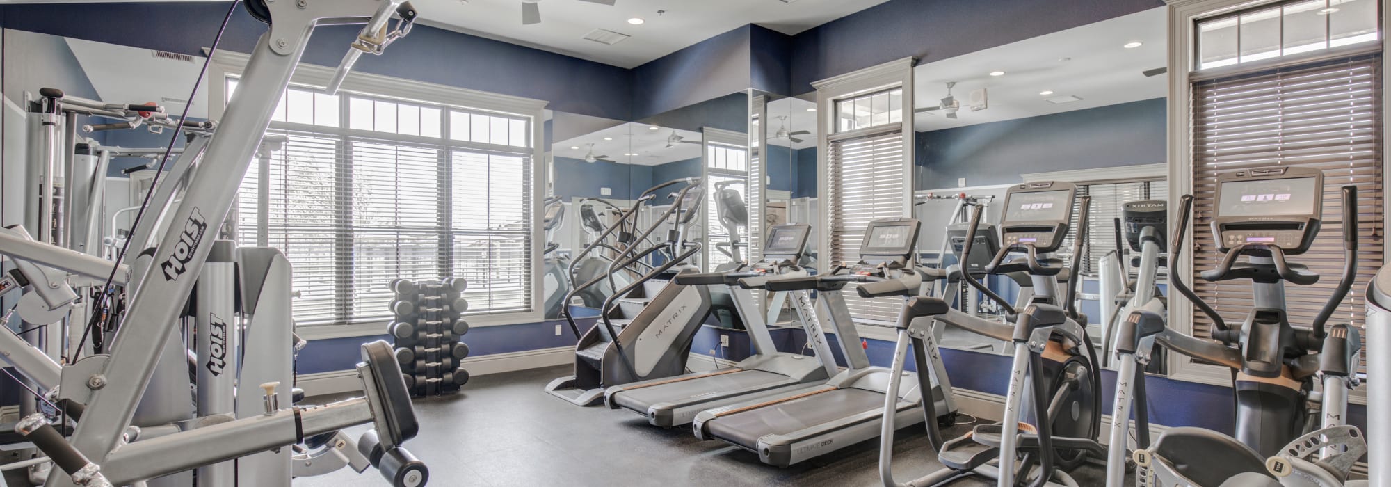 Fitness center with equipment 