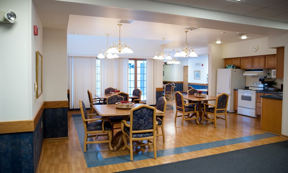 Resident dining area at Ingleside Communities in Mount Horeb, Wisconsin