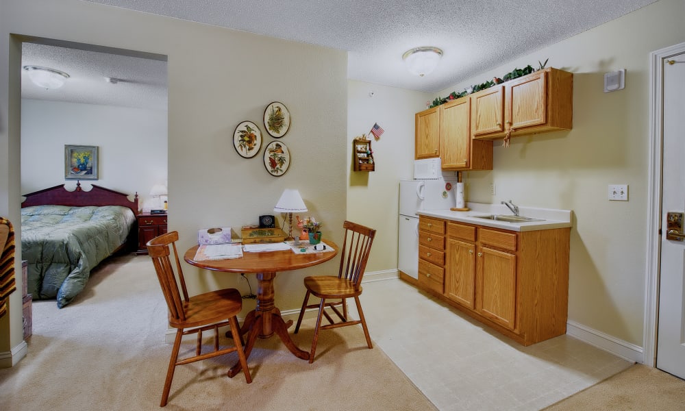 Enjoy your dinner in your apartment as well at The Keystones of Cedar Rapids's dining room in Cedar Rapids, Iowa