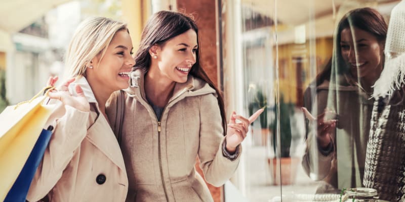 Two women out shopping near Heroes Manor in Camp Lejeune, North Carolina