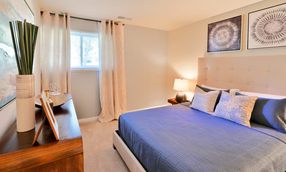 Master bedroom at Gwynn Oaks Landing Apartments & Townhomes, MD