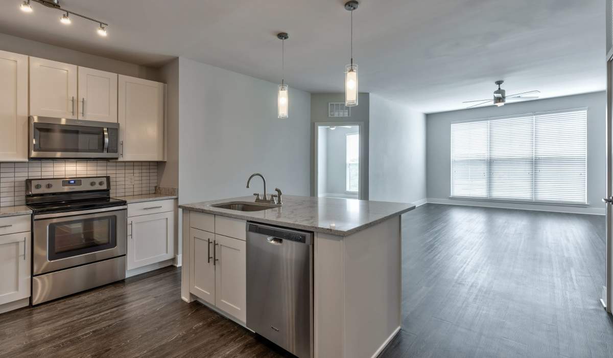 Spacious apartment with wood-style flooring at 1400 Chestnut, Chattanooga, Tennessee
