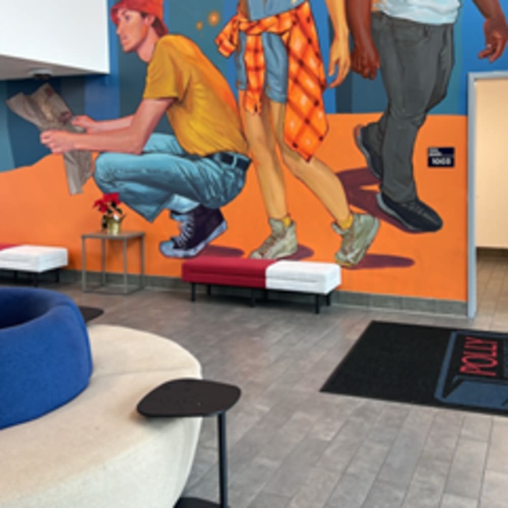 Lounge area at Polly O'Meara Doyle Hall in Santa Rosa, California