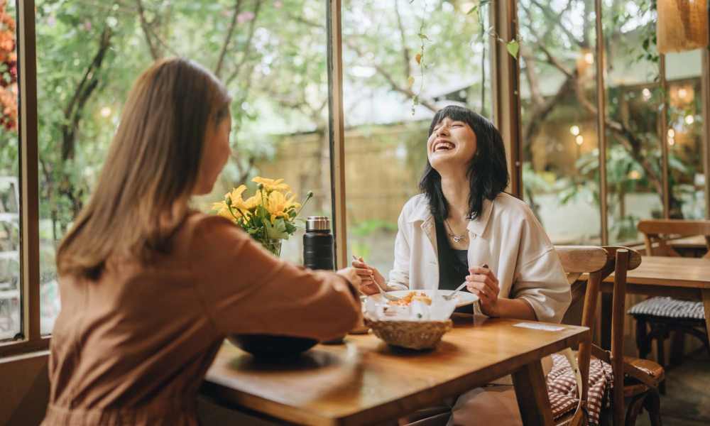 Residents enjoying food near Quail Run in Oklahoma City, Oklahoma