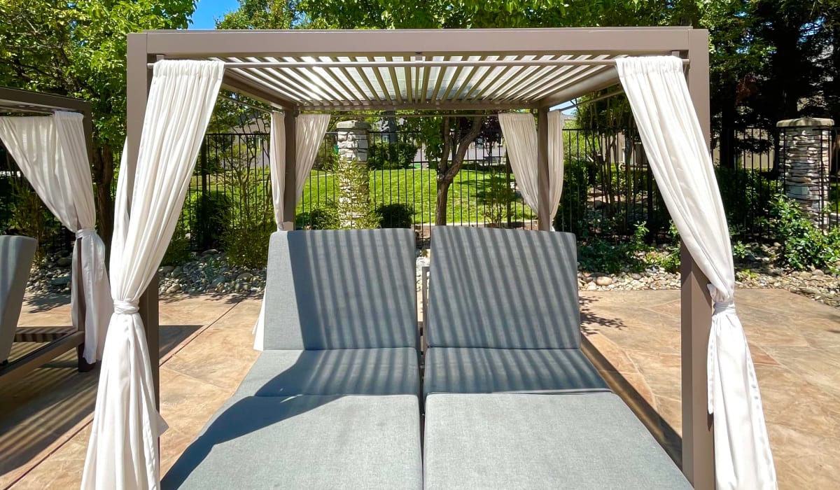 Shaded cabana at The Preserve at Creekside in Roseville, California