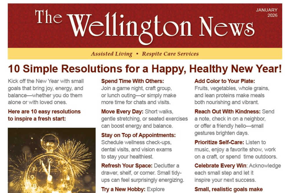 January 2026 Newsletter at Wellington Place at Rib Mountain in Wausau, Wisconsin