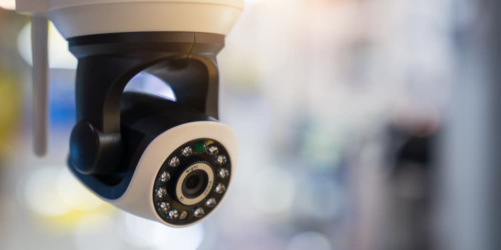 Surveillance cameras in storage spaces at Wilder Storage in Wilder, Kentucky