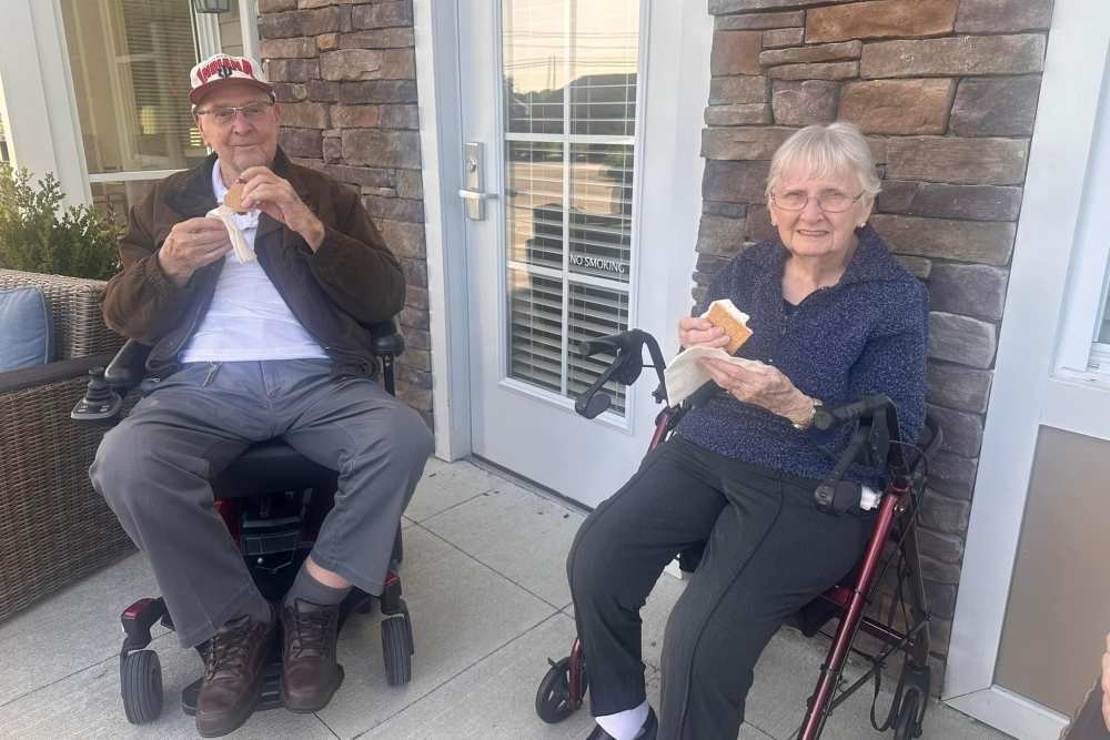 Senior having snacks at Legacy Living Lexington in Lexington, Kentucky
