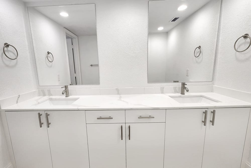 Bathroom with Double Marble Countertops
