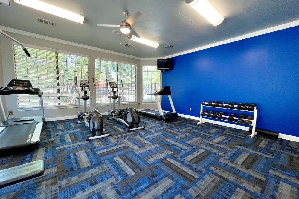 Gym at The Abbey at Hightower in North Richland Hills, Texas