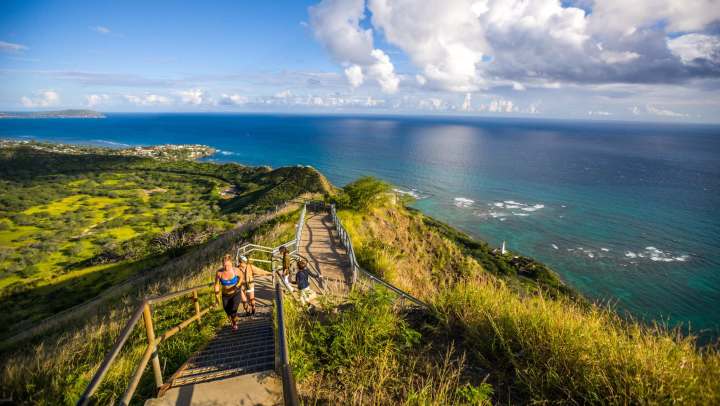 Trail to Diamond Head Crater, Oahu, Hawaii