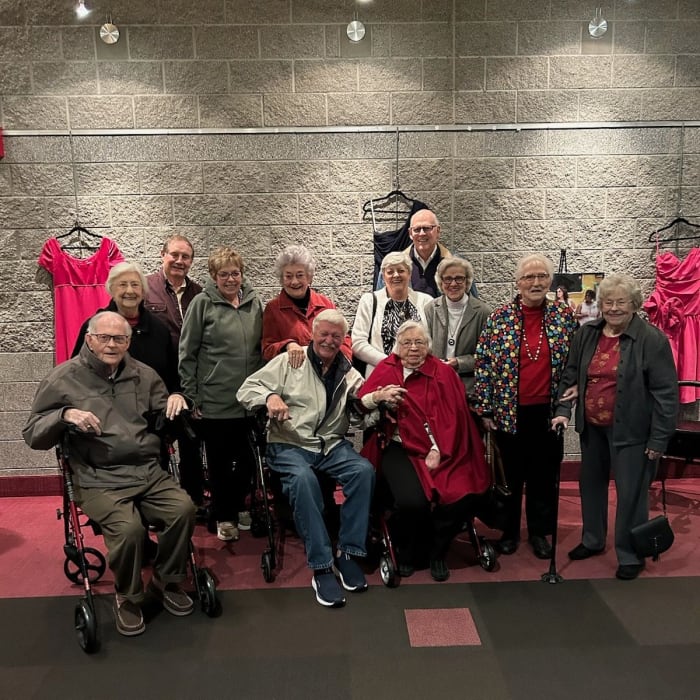 Happy residents on a group outing at The Florence Presbyterian Community in Florence, South Carolina