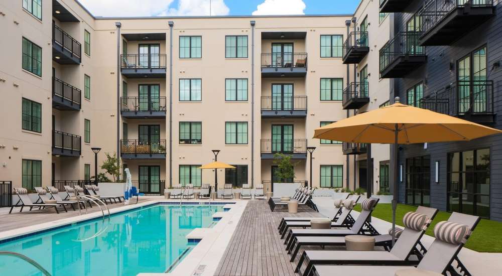 The resort style pool at The Line in Savannah, Georgia