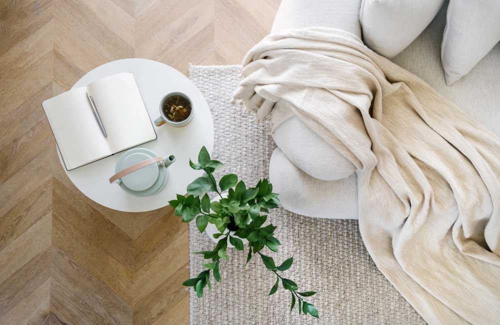 Wood-inspired flooring in the apartment at Emerge Vista in San Antonio, Texas