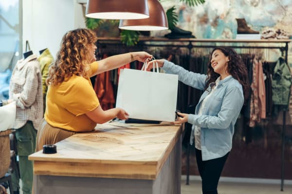 Resident shopping at a boutique near Isles in Roseville, California