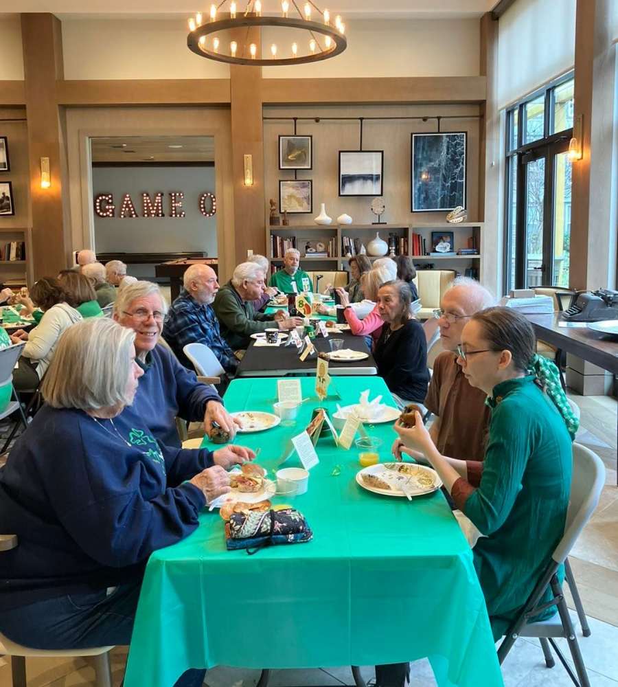 Residents doing a group activity at Canvas Valley Forge in King Of Prussia, Pennsylvania