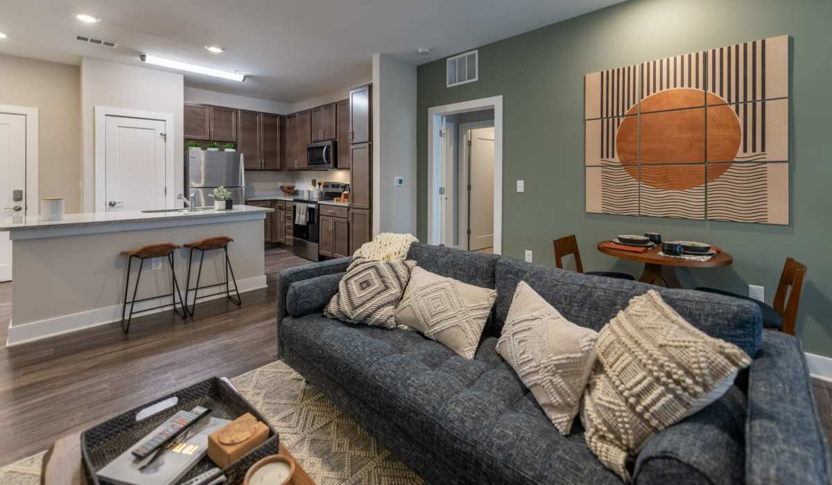 Spacious apartment with wood-style floor at Attain at Harbour View, Suffolk, Virginia