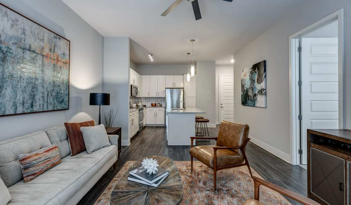 Apartment with wood-style flooring at 1400 Chestnut, Chattanooga, Tennessee