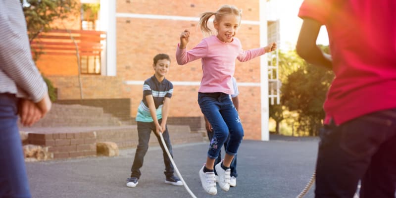 Children playing at a school near Carpenter Park in Patuxent River, Maryland