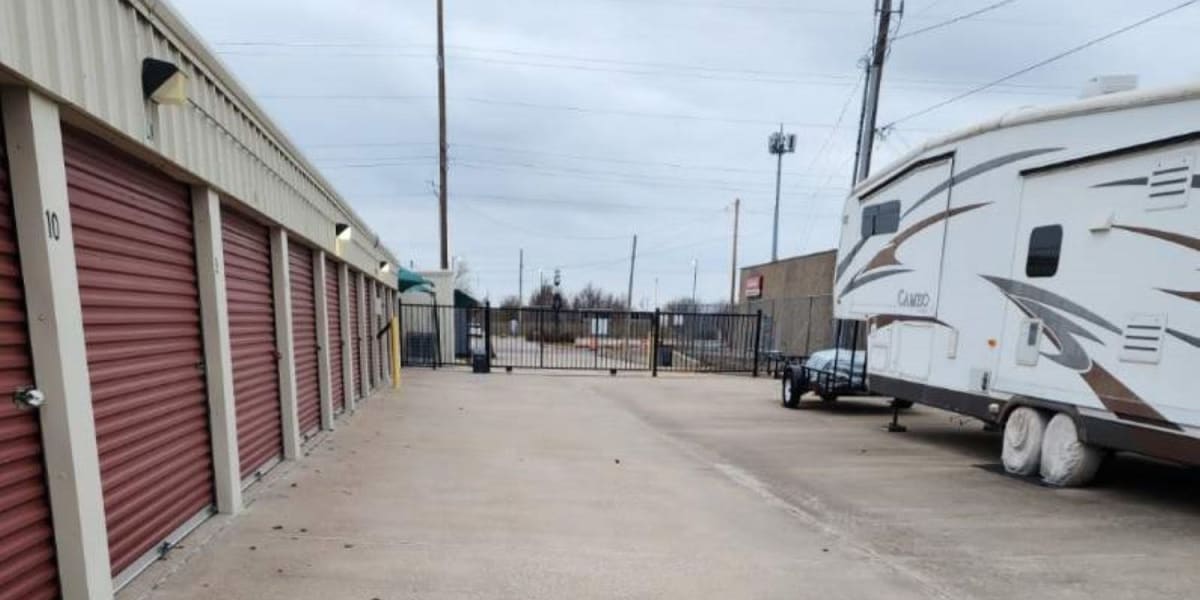 Contactless gated access and RV parking at StoreLine Self Storage in Lawton, Oklahoma