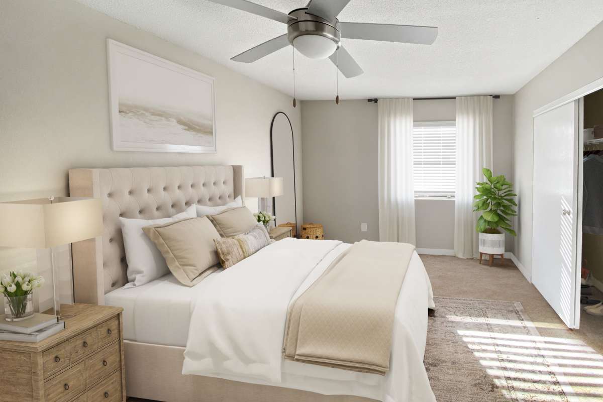 Model Bedroom at Aspen Lodge in Overland Park, Kansas