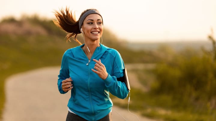 Woman running near Tacara at Westover in San Antonio, Texas