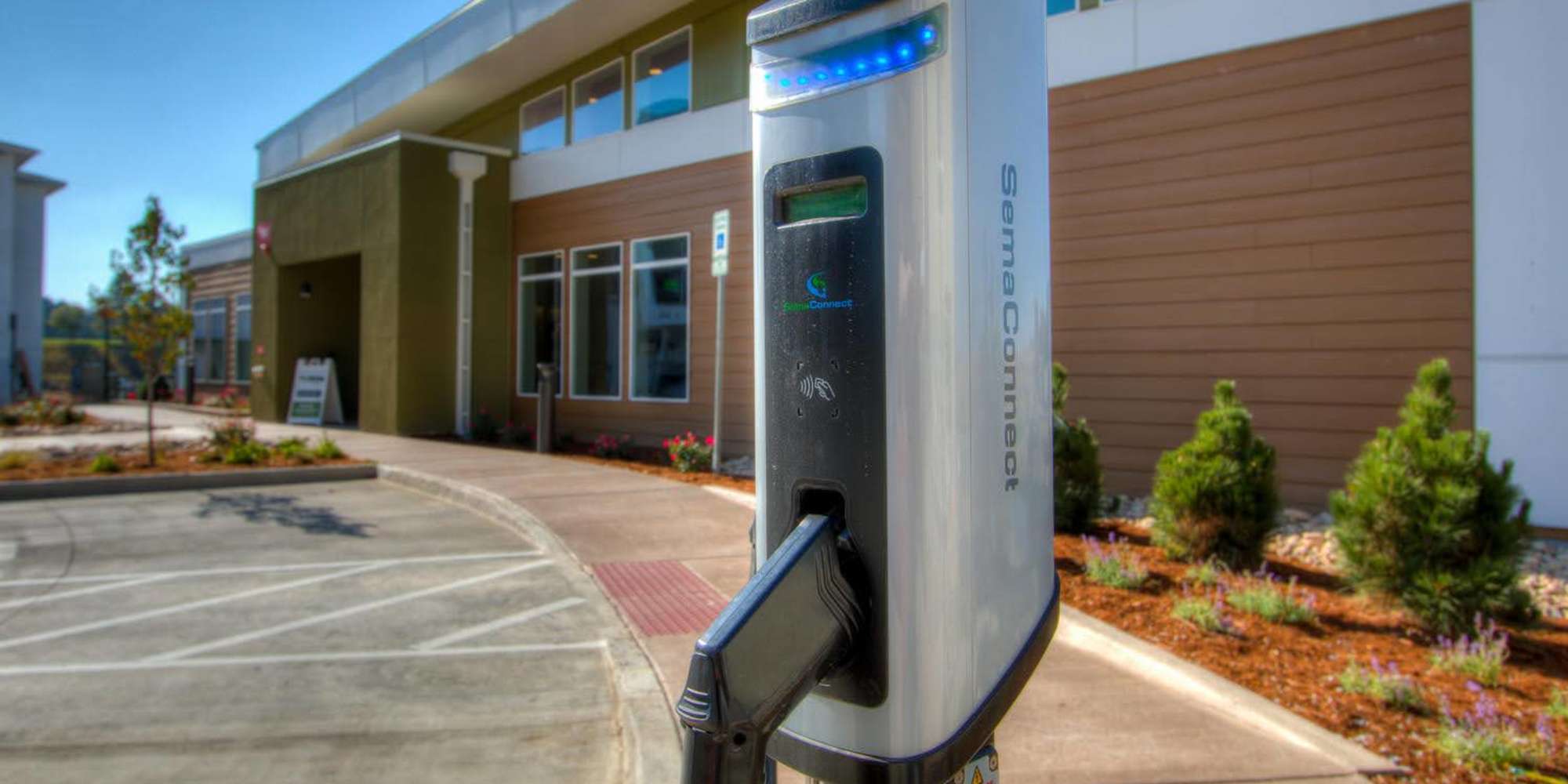 EV charging station at Fusion 355 in Broomfield, Colorado