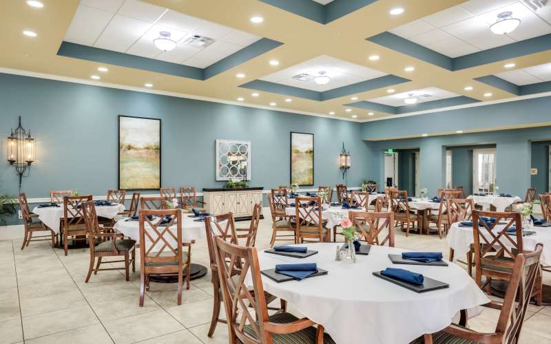 Community dining area near The Barclay at St. Augustine in St. Augustine, Florida