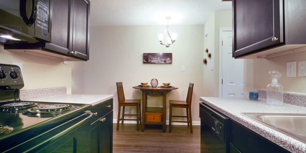 Cute dining room area near kitchen at Bowman Heights in Little Rock, Arkansas.