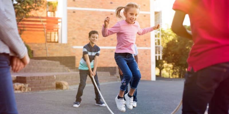 Children playing at a school near Lofgren Terrace in Chula Vista, California