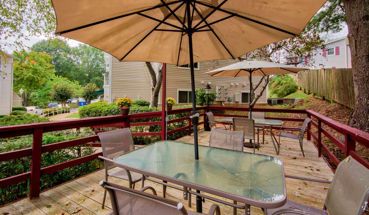 Deck at Arbor Crest Apartments in Charlottesville, Virginia