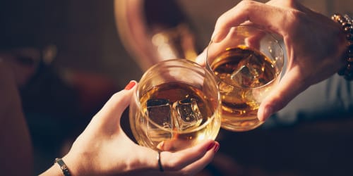 Drinks with ice near Laguna Senior in Los Angeles, California