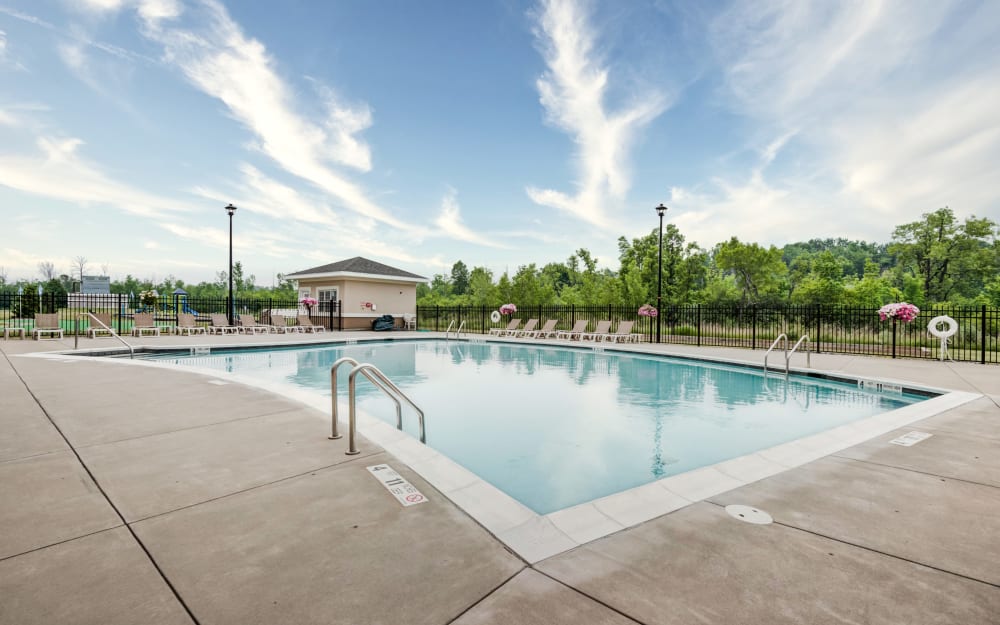 Swimming pool at Gateway Landing on the Canal in Rochester, New York