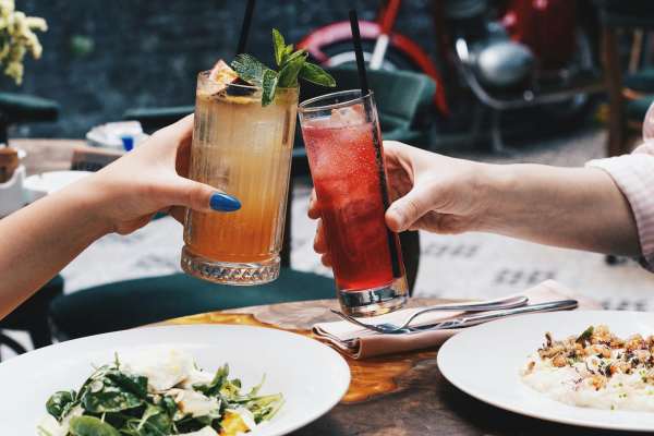 Residents enjoying drinks near Paseo Park in Glendale, Arizona