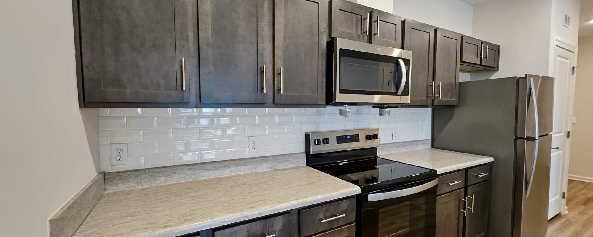 Subway tile in spacious kitchen at Bridge Creek Pointe in Spartanburg, SC