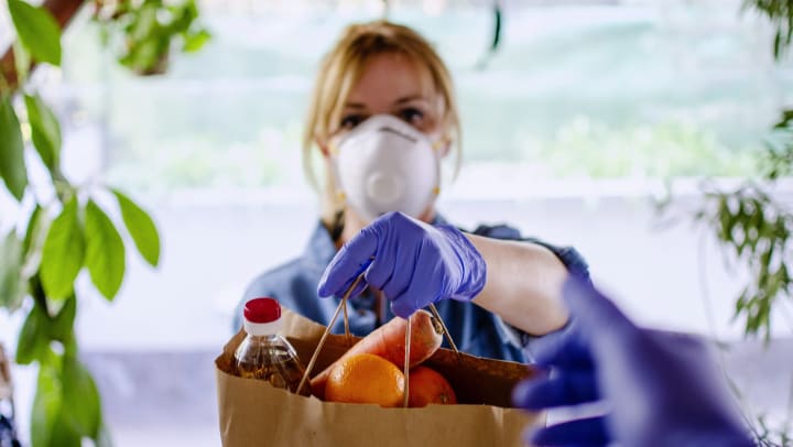 Resident volunteering for a local business near The Davis in Fort Worth, Texas.