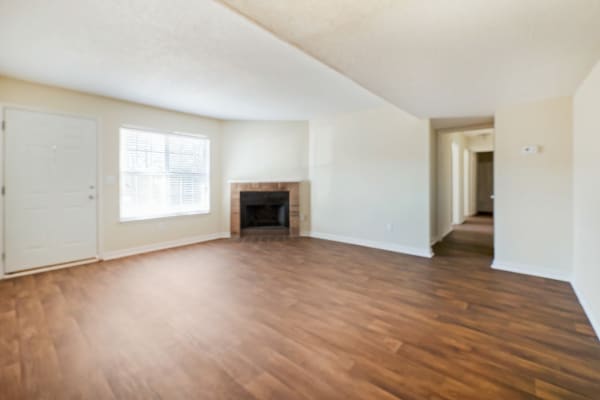 Spacious living room at The Hills at Oakwood in Chattanooga, Tennessee